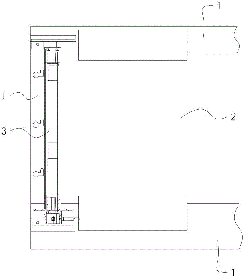 Invisible protective window provided with rollable wire mesh