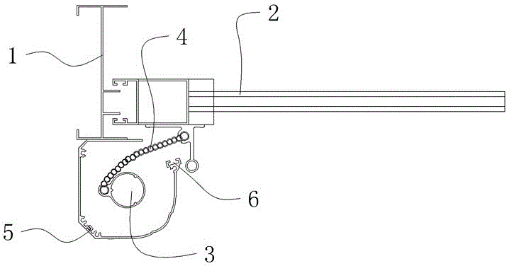 Invisible protective window provided with rollable wire mesh