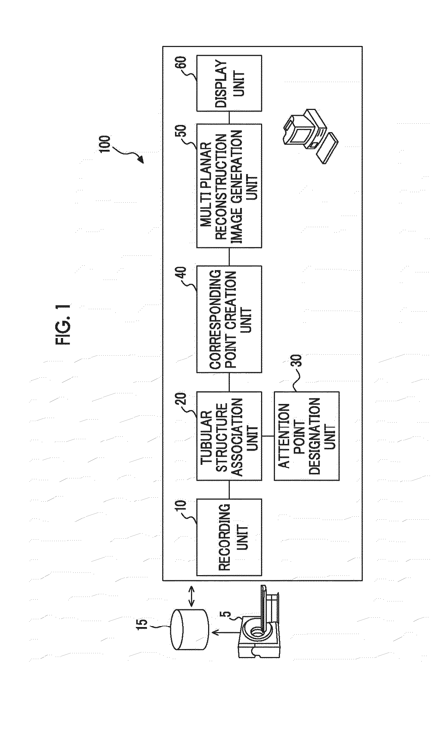 Medical image processing system, recording medium having recorded thereon a medical image processing program and medical image processing method