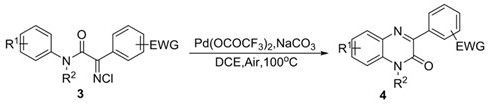 A kind of synthetic method of quinoxalinone compound