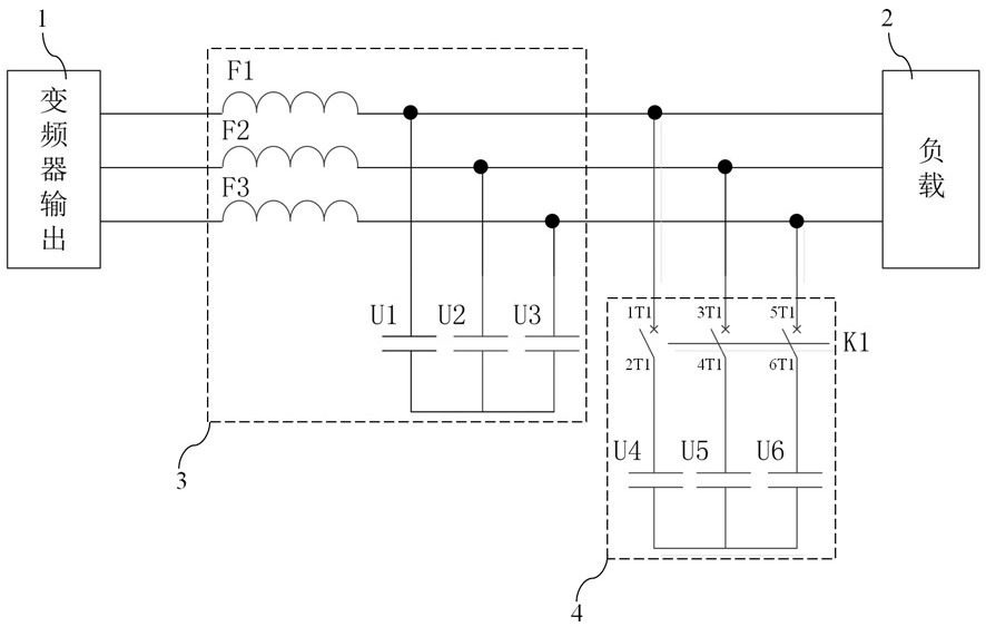 Control device for improving output voltage distortion degree of frequency converter