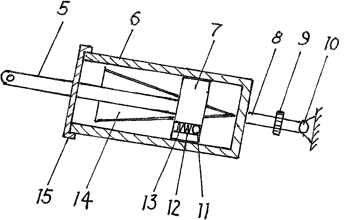 Cushioning device for closing automobile clutch