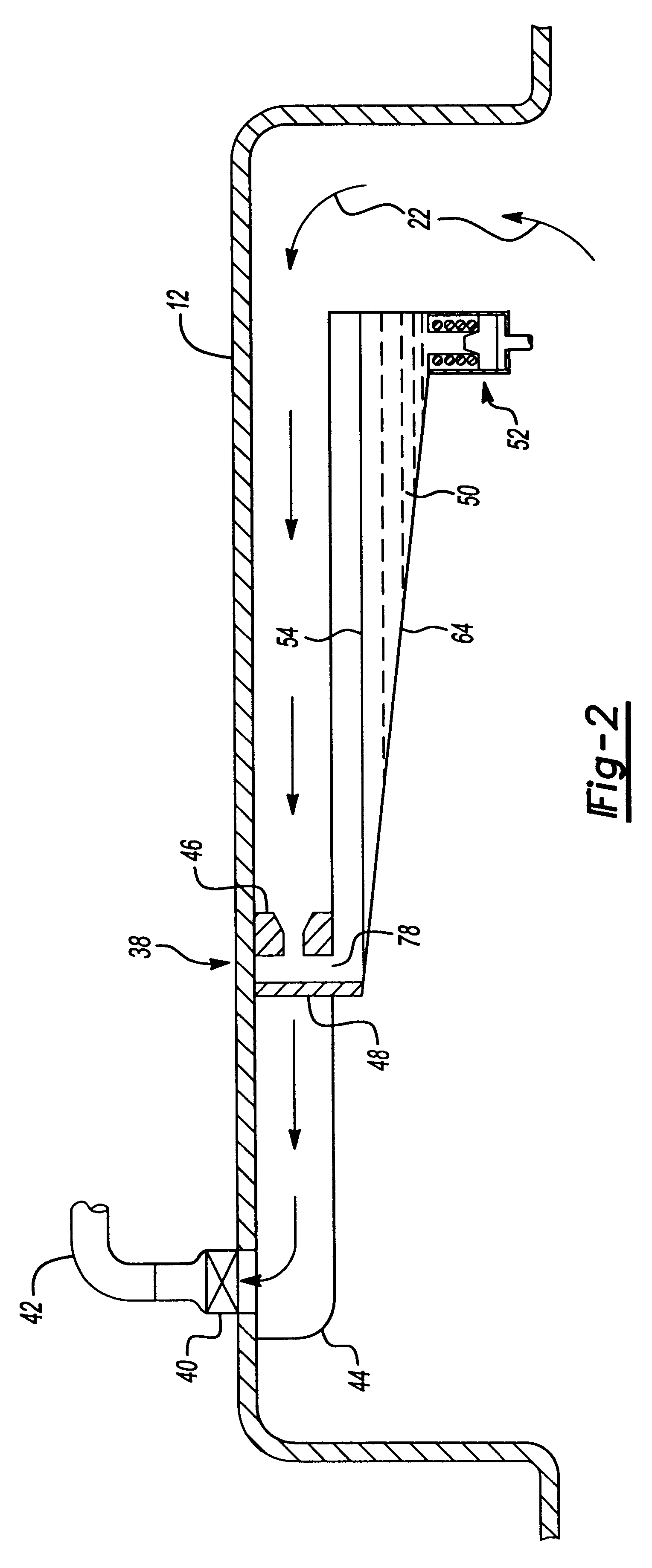 Crankcase bypass system with oil scavenging device