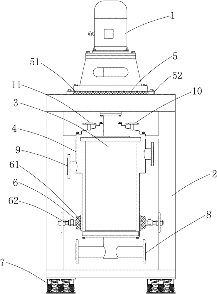Vibration reduction and isolation system for high-speed centrifugal extractor