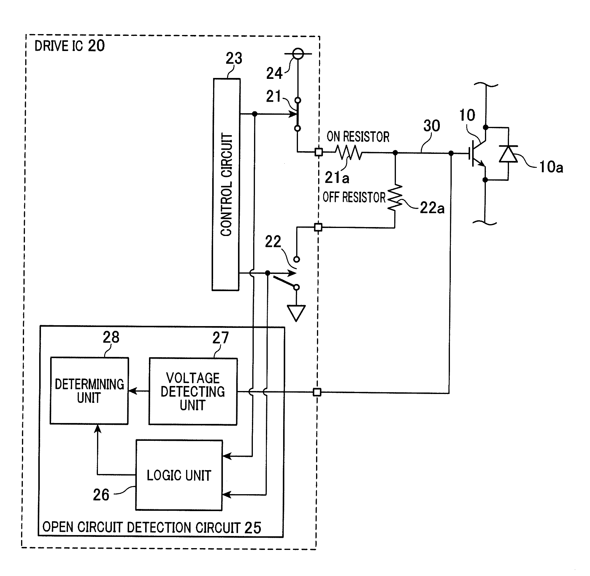 Driver circuit for switching element