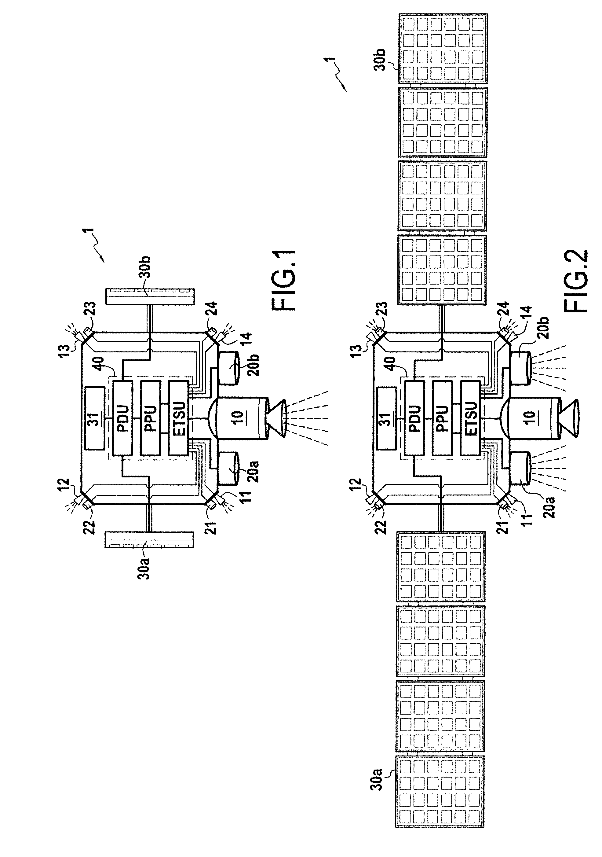 Space vehicle with electric propulsion and solid propellant chemical propulsion