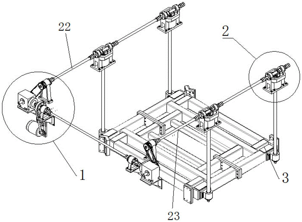 A new type of block feeding and lifting device and method for a frame saw machine