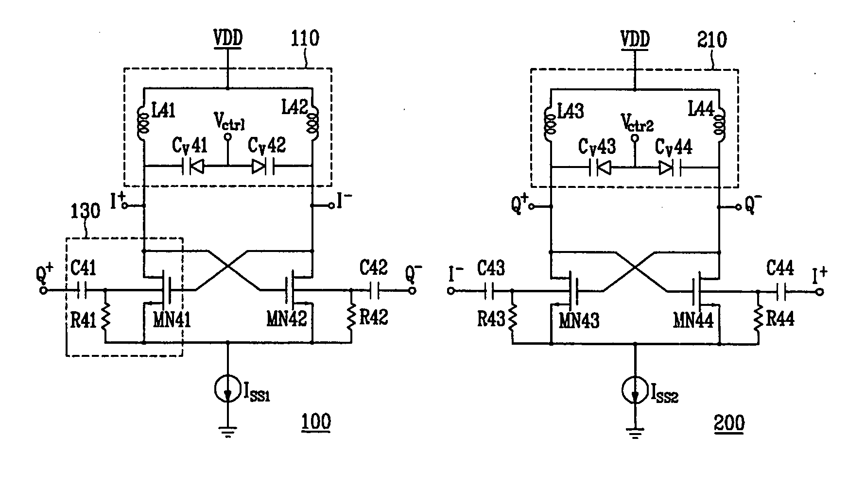 Low power quadrature voltage controlled oscillator using back gate