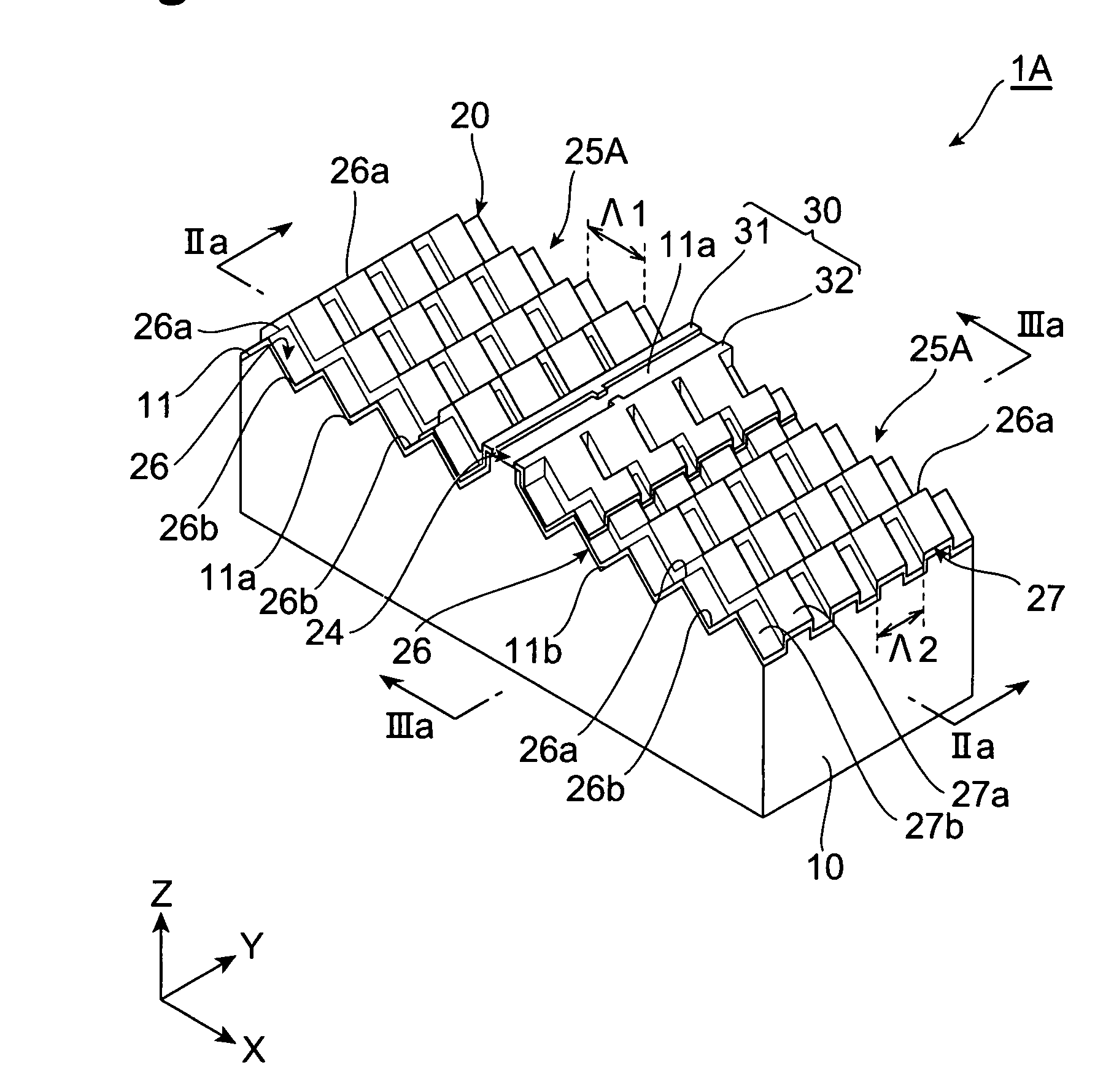 Waveguide structure and optical device