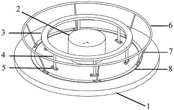 Vibration testing device of damping mistuning blade-turbine disk with damping block structure