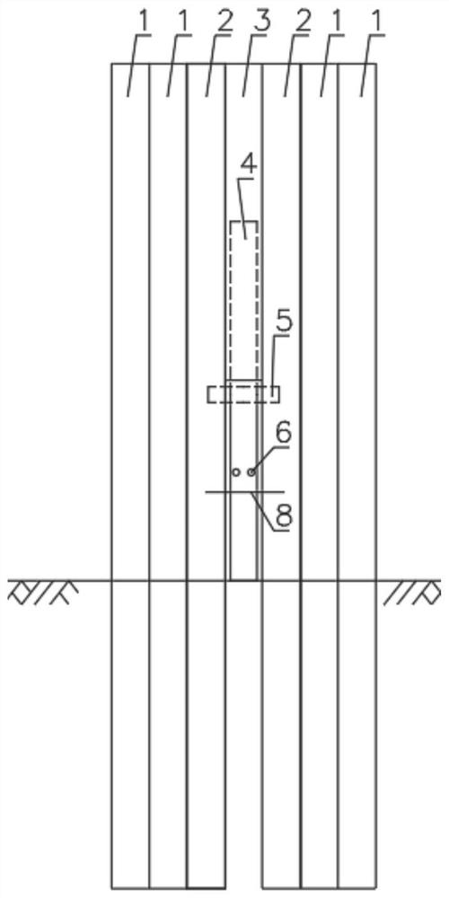 Foundation pit supporting structure and method