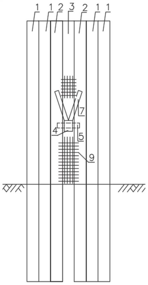 Foundation pit supporting structure and method