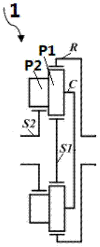 A two-mode hybrid transmission