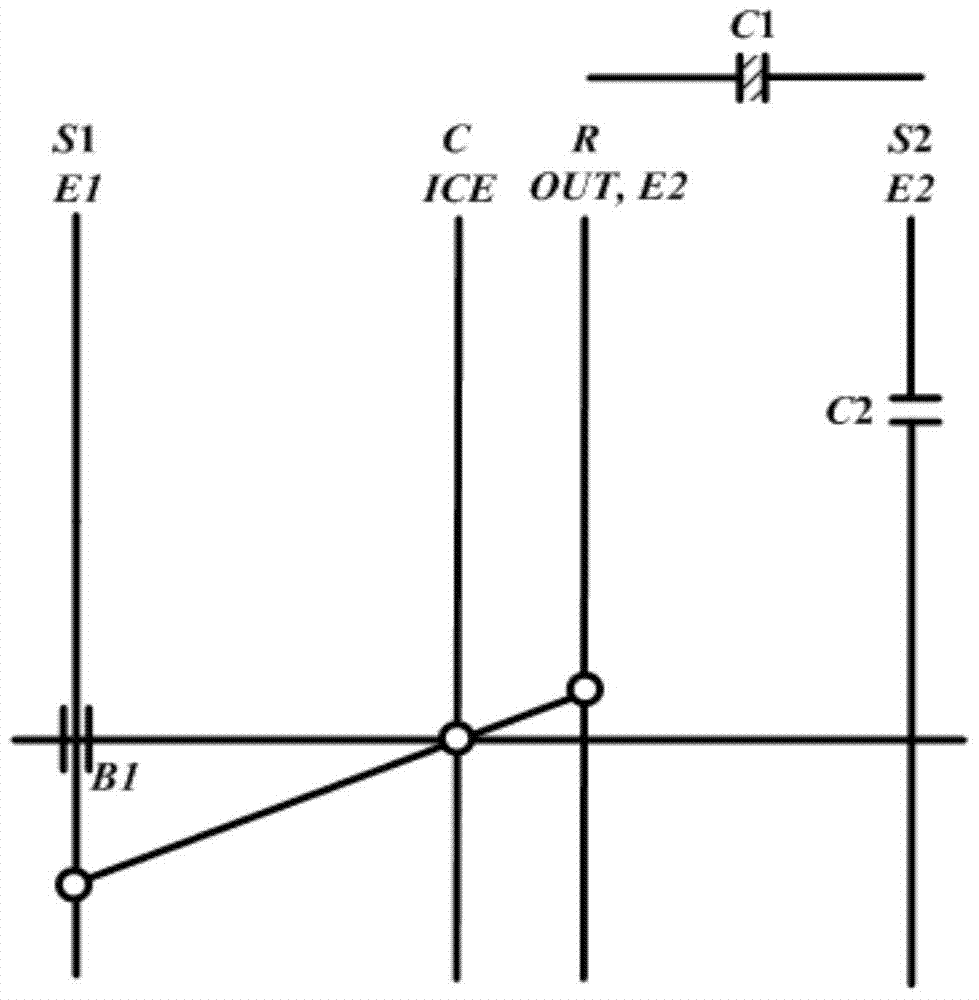 A two-mode hybrid transmission