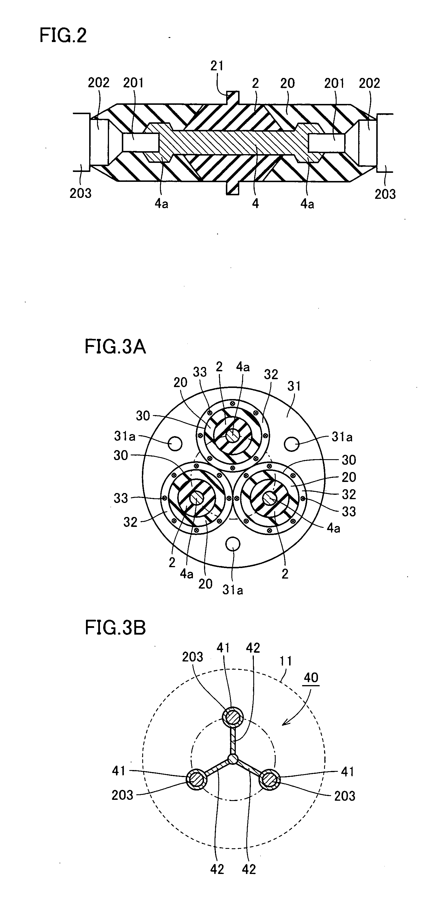 Multiphase superconducting cable connection structure and multiphase superconducting cable line