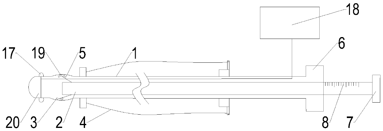 Device for measuring diameter of human airway