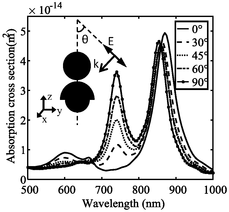 Heterogeneous dual nanoparticle structure insensitive to polarization state of excitation light and application thereof