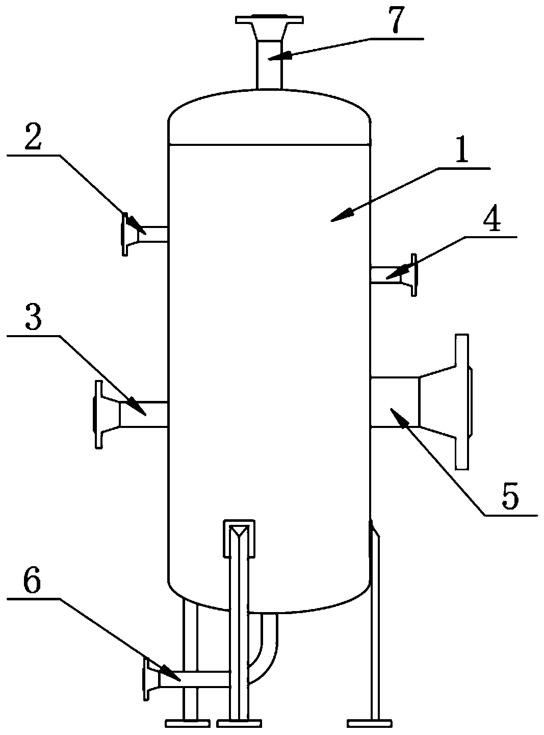 Titanium material separator for chemical industry, and manufacturing process thereof