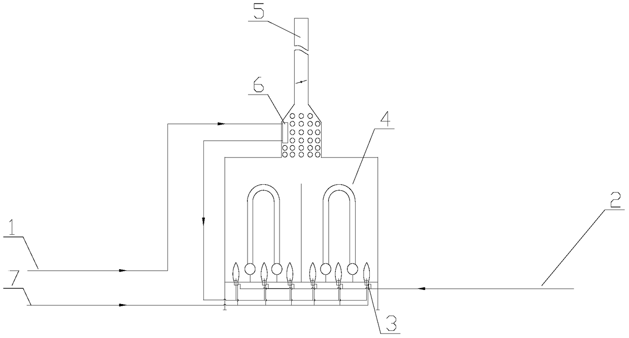 A method for stable combustion of low calorific value fuel gas in a tubular heating furnace