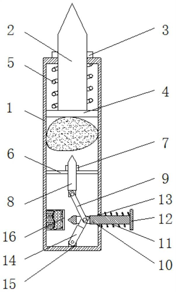 A safety blasting and breaking device for automobile glass