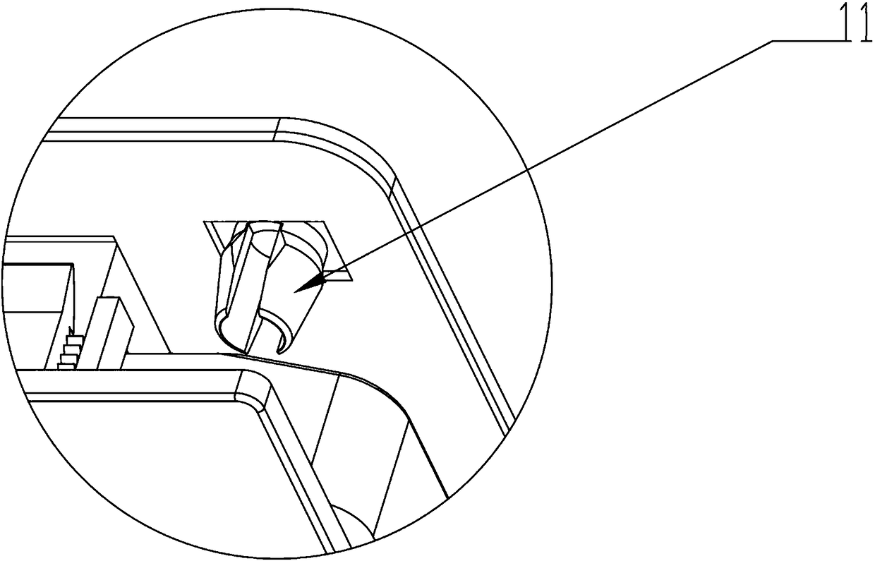 Card swiping panel mounting structure and gate machine