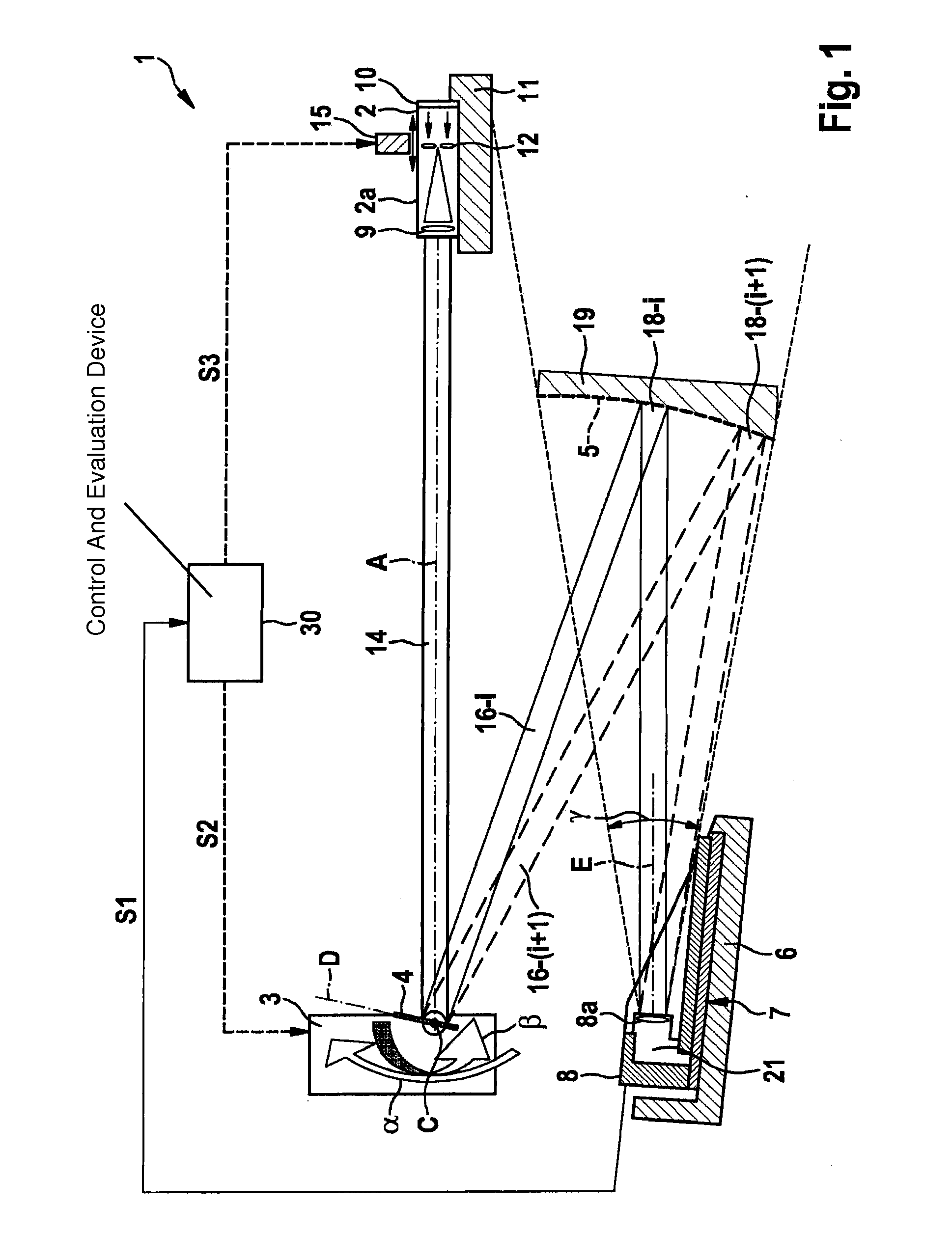Device and method for measuring a camera