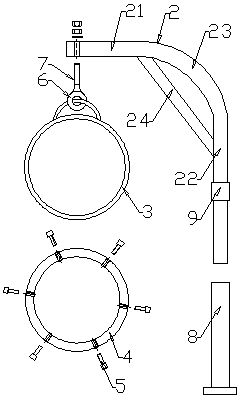 Support device for fixing the throttle valve cover