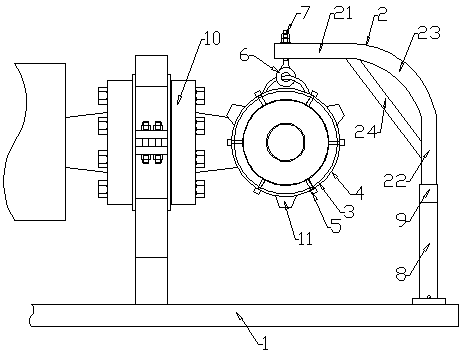 Support device for fixing the throttle valve cover