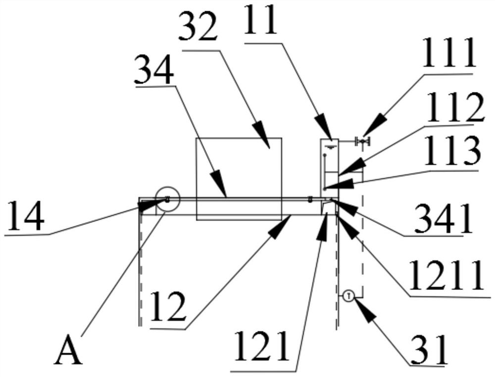 A water-cooled circulation device for hazardous waste incineration flue gas