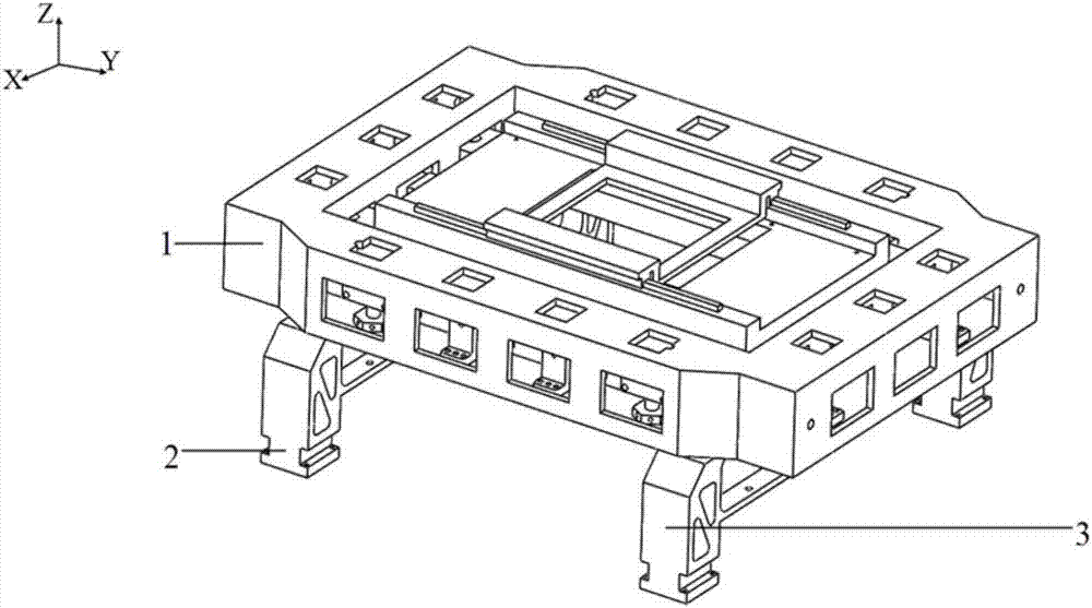 Nested supporting structure having position regulation function and application thereof