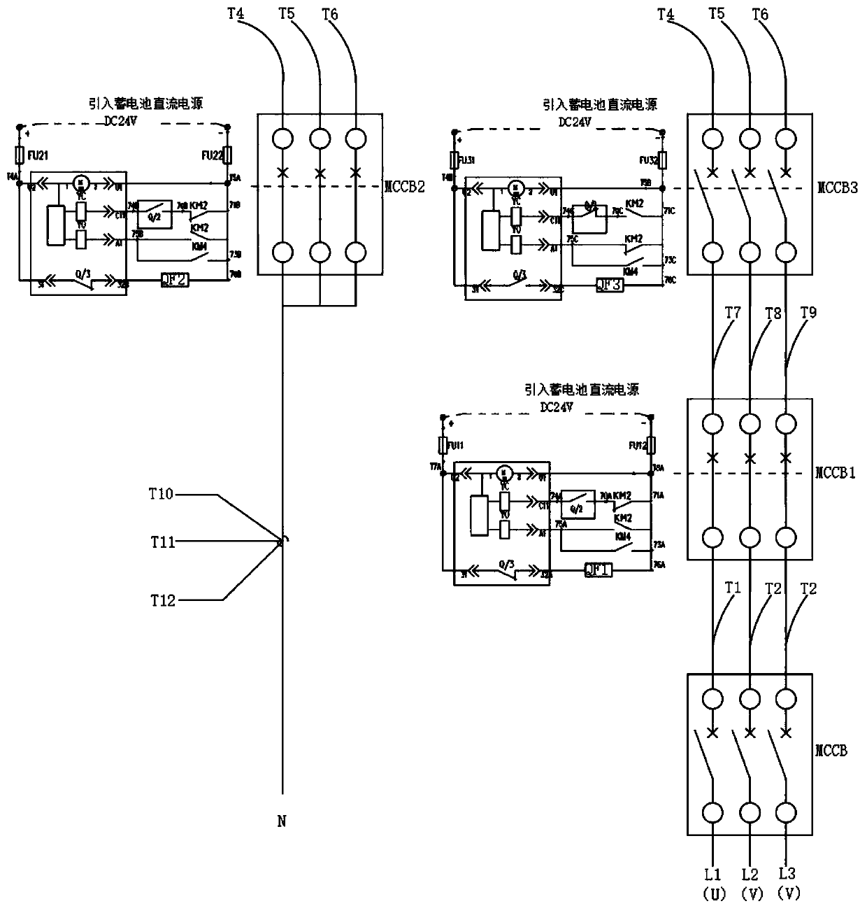 Generator output voltage wiring device and control protection method thereof