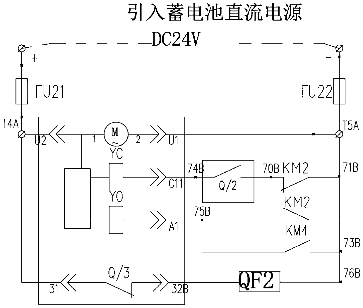 Generator output voltage wiring device and control protection method thereof