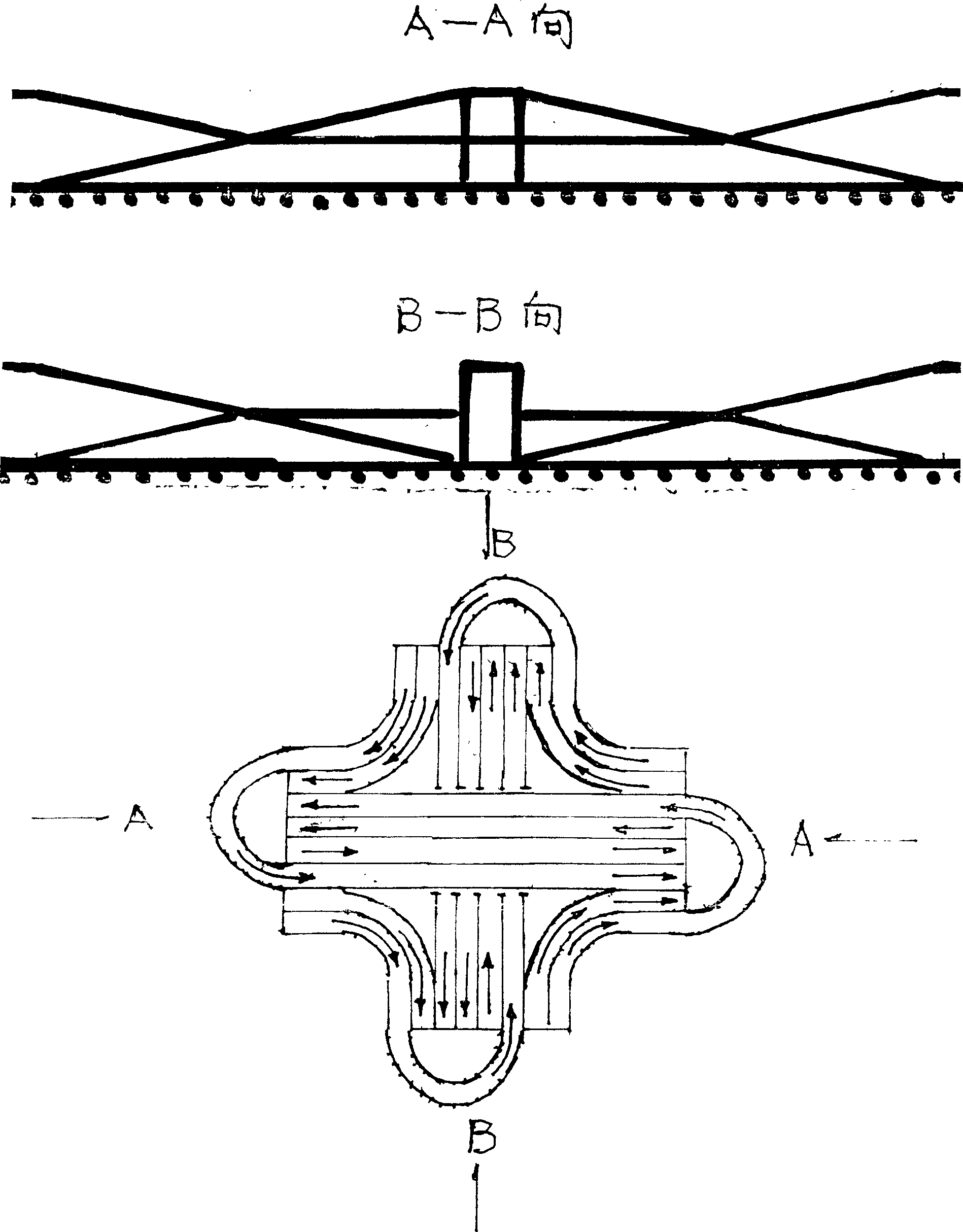 Butterfly type single-layer overpass