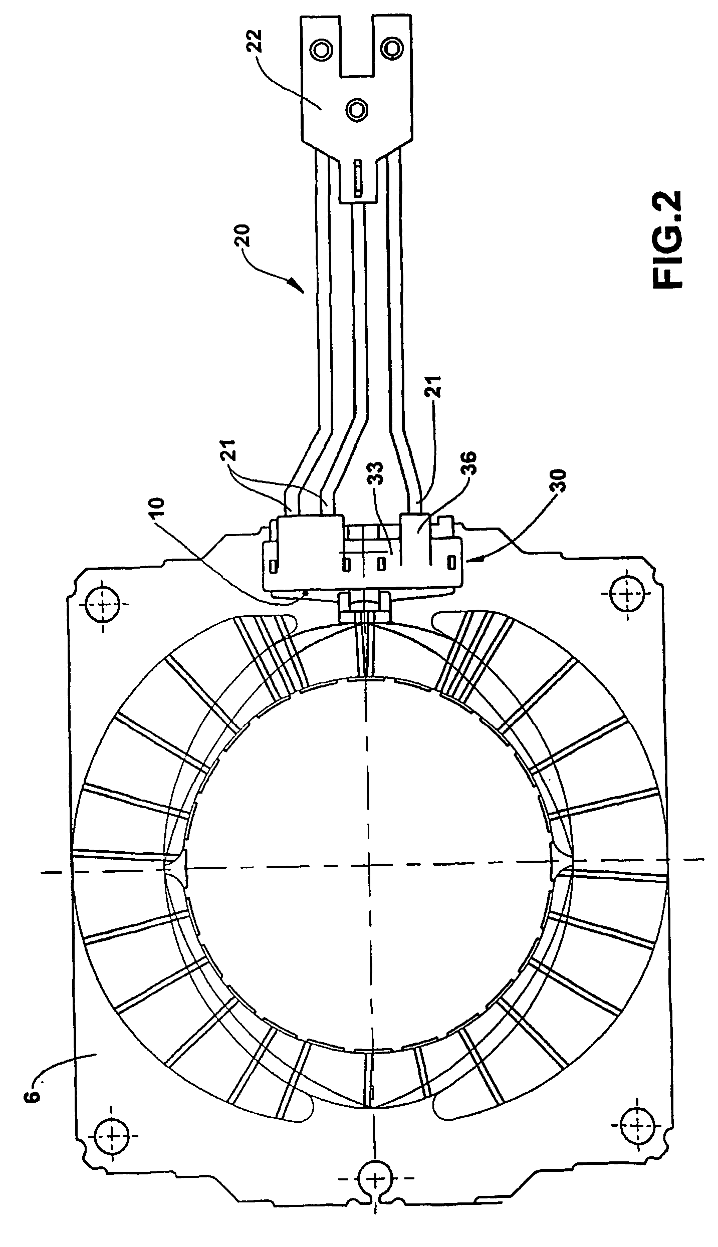 Electric connector for the motor of a hermetic compressor and its manufacturing process