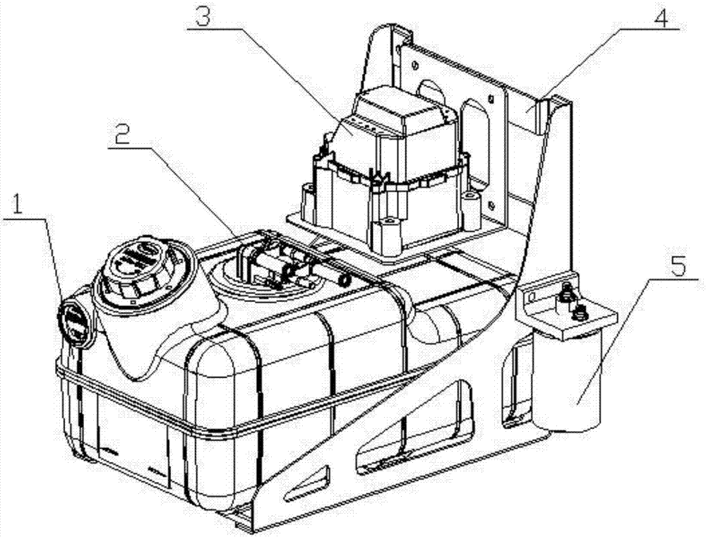 Urea box assembly used for vehicle