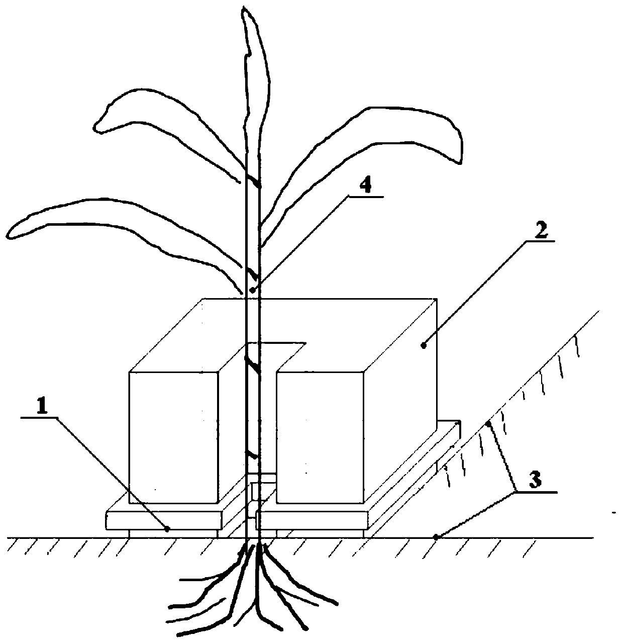 A gas headspace sampling device for root-soil systems of tall plants