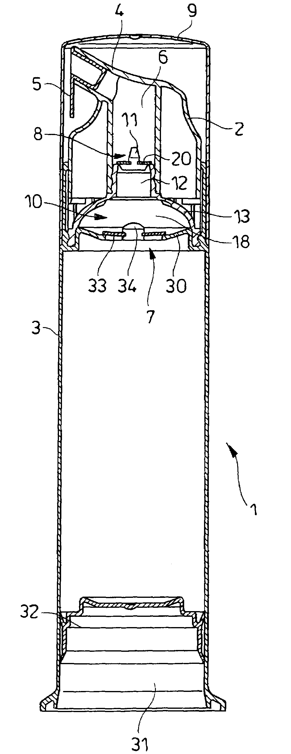 Dispenser for flowable products