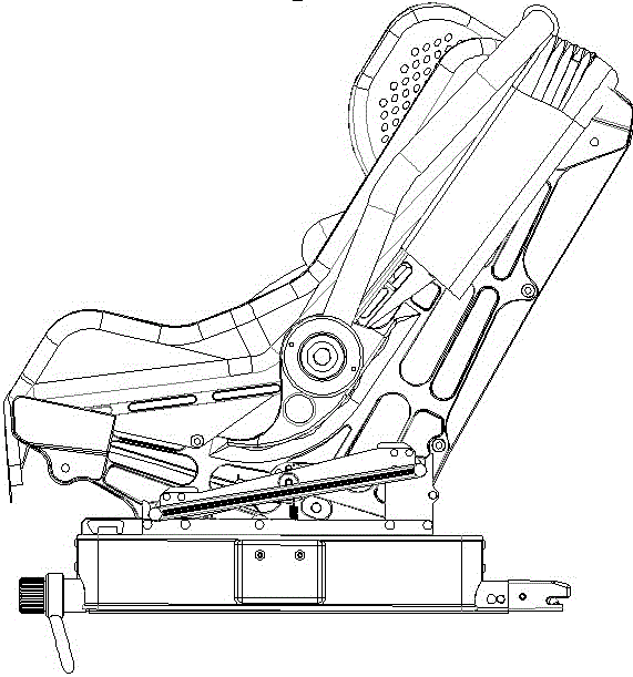 Infant bidirectional lifting basket type safety seat with pawl energy locking mechanism