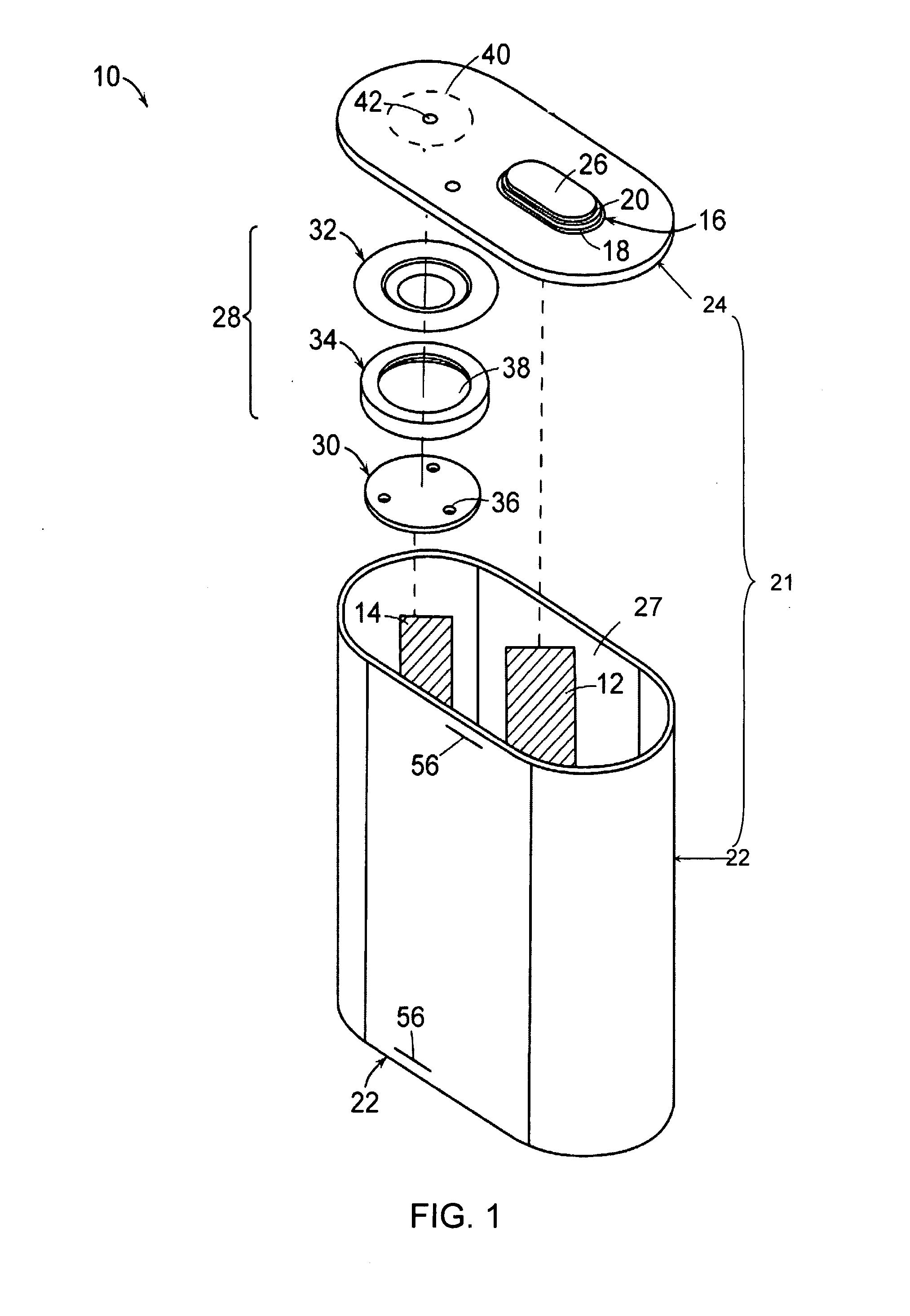 Integrated current-interrupt device for lithium-ion cells