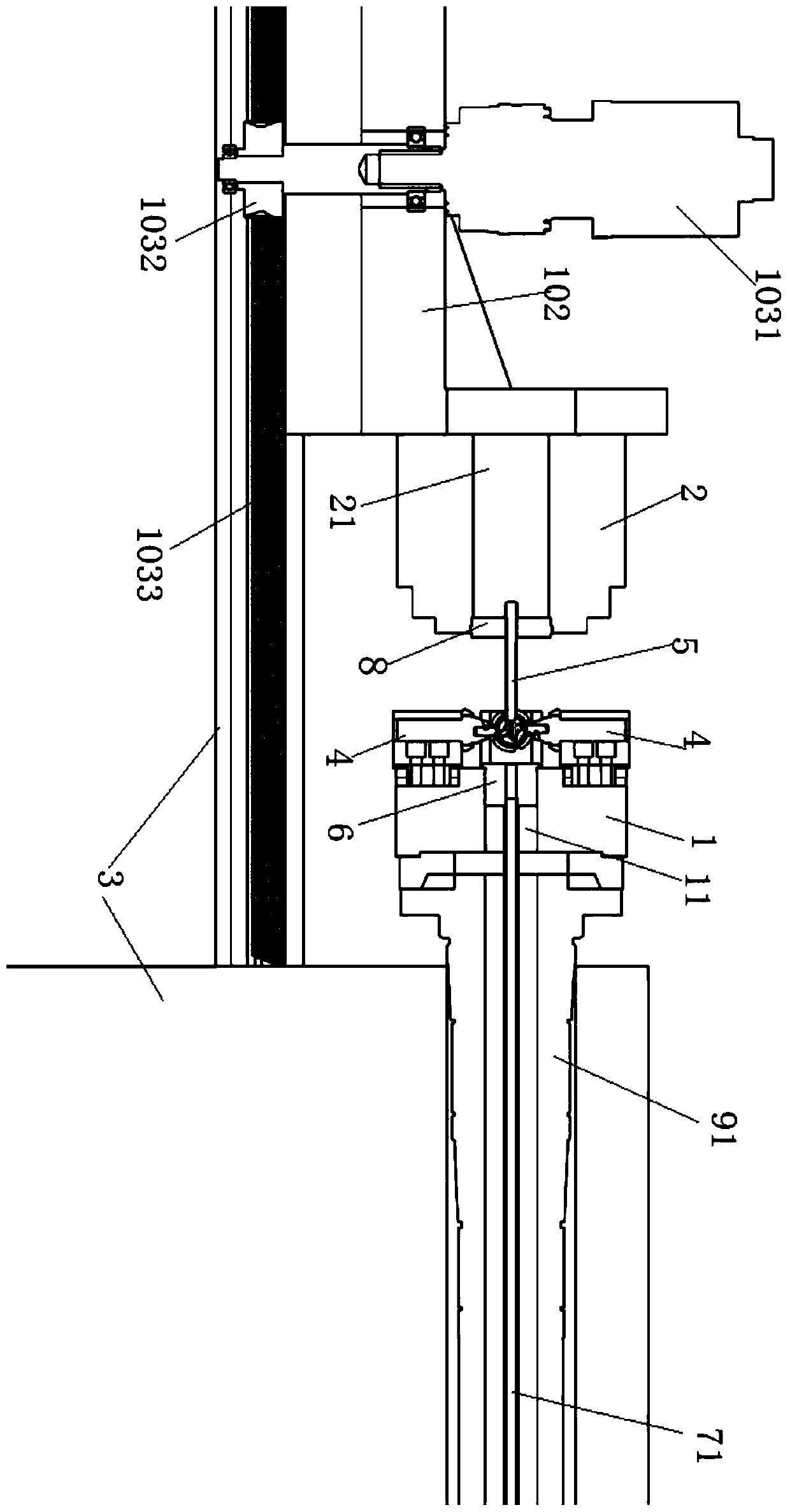 Threaded pipe pulling device