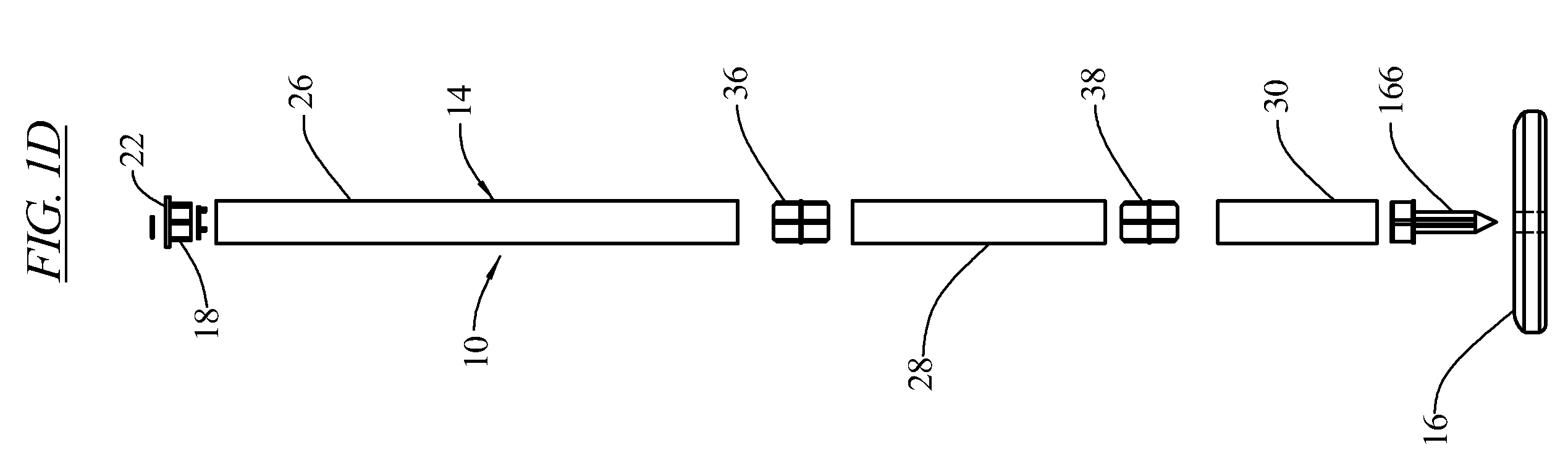 Pole assembly for flying disk game