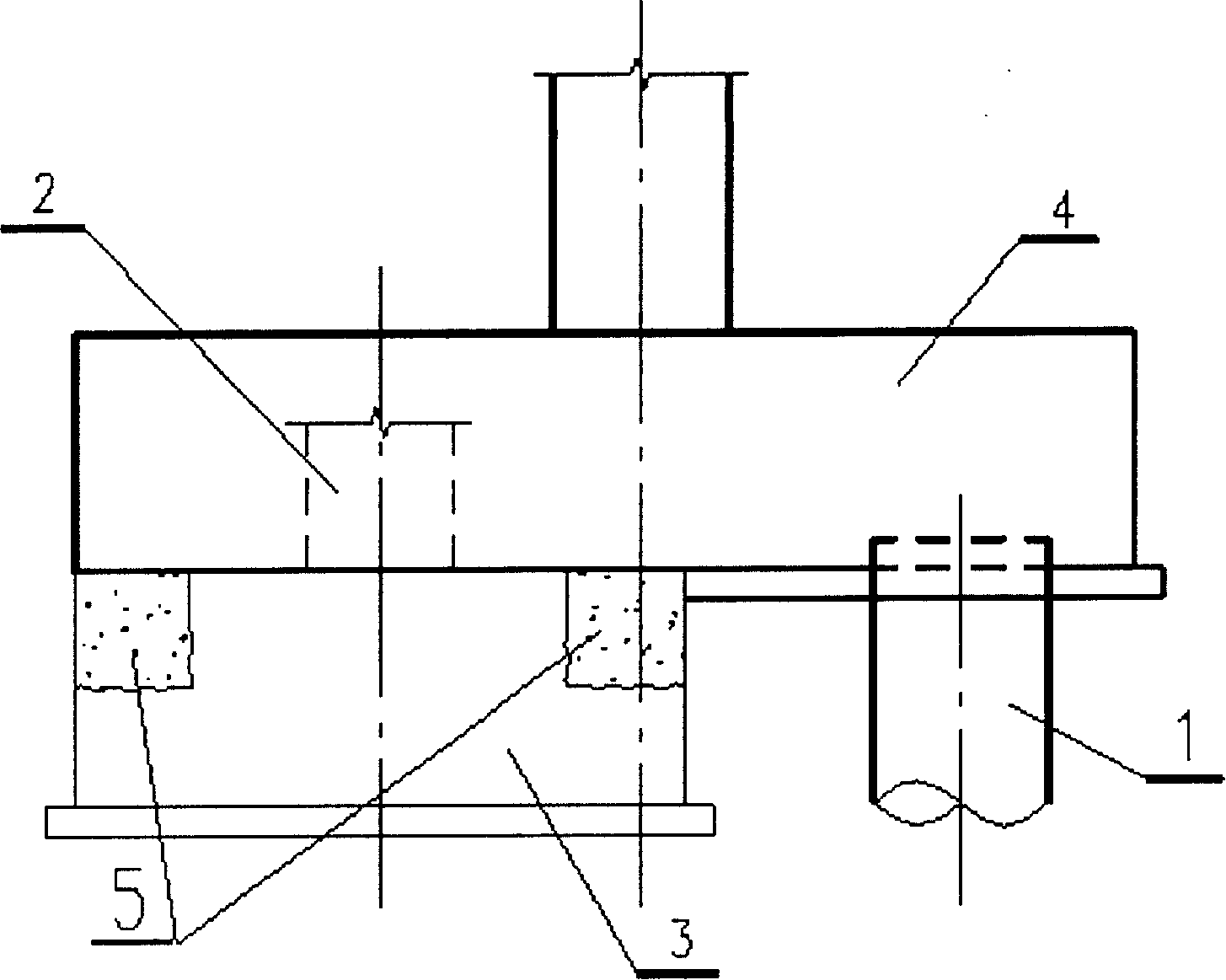 Method for reconstructing operation platform column foundation in existing workshop