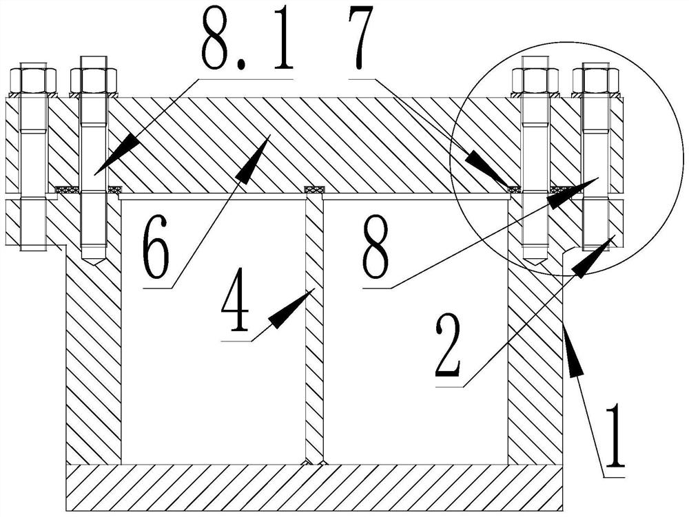 Installation method of high-pressure detachable cover plate type heat exchanger tube box