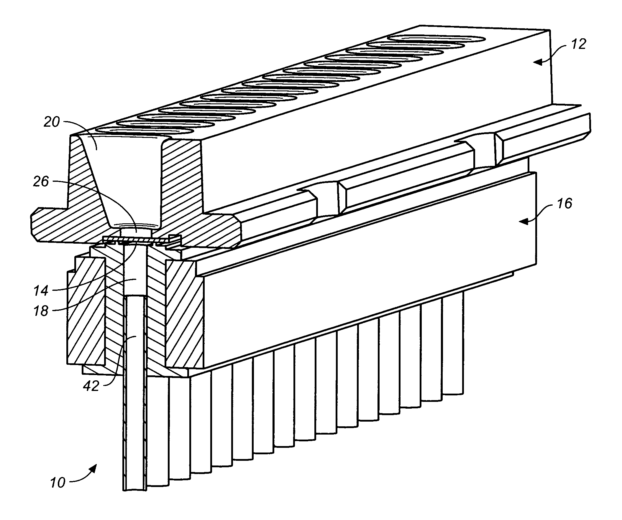 Planar patch-clamp cartridge with integrated electrode
