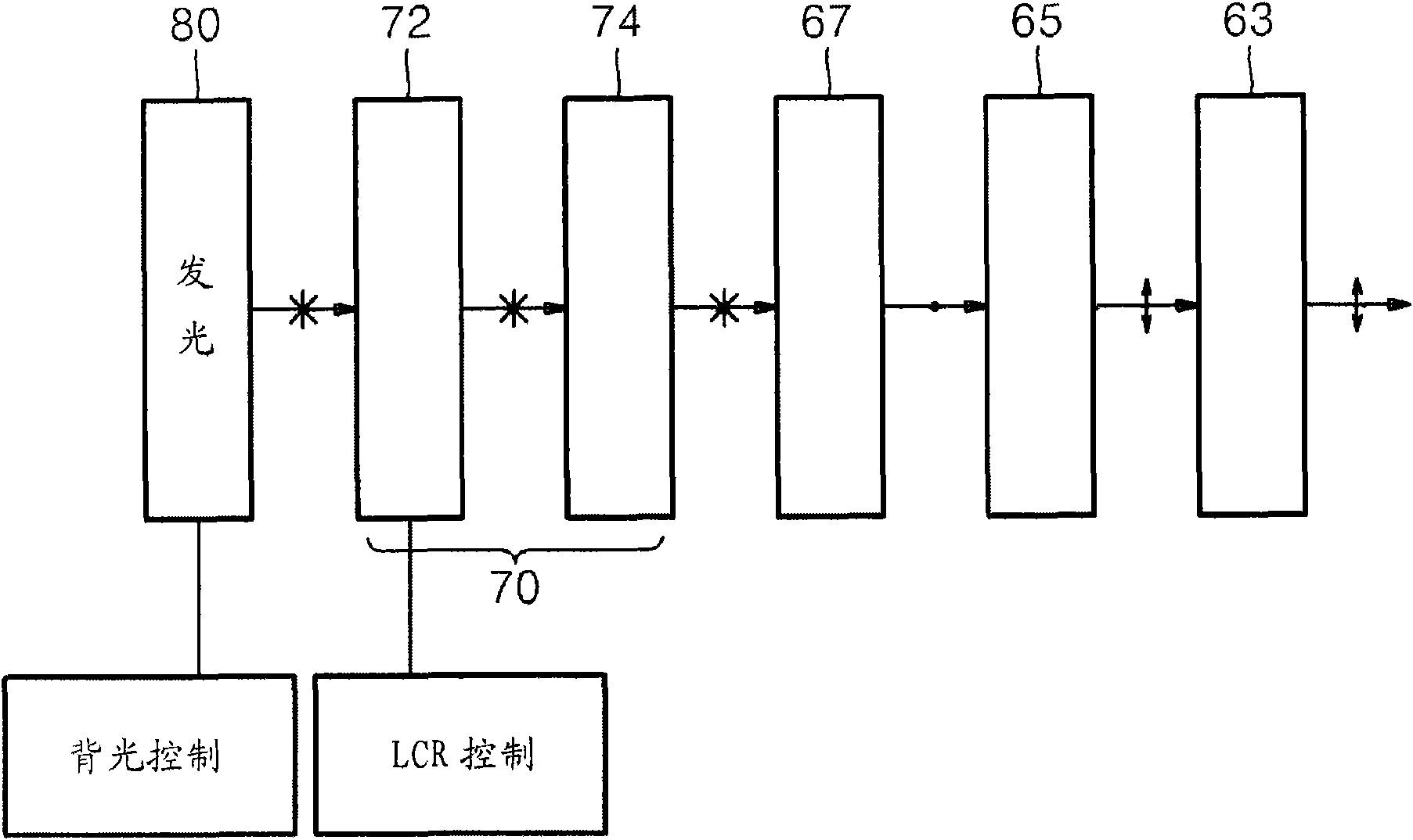 Liquid crystal display device switchable between reflective mode and transmissive mode by employing active reflective polarizer