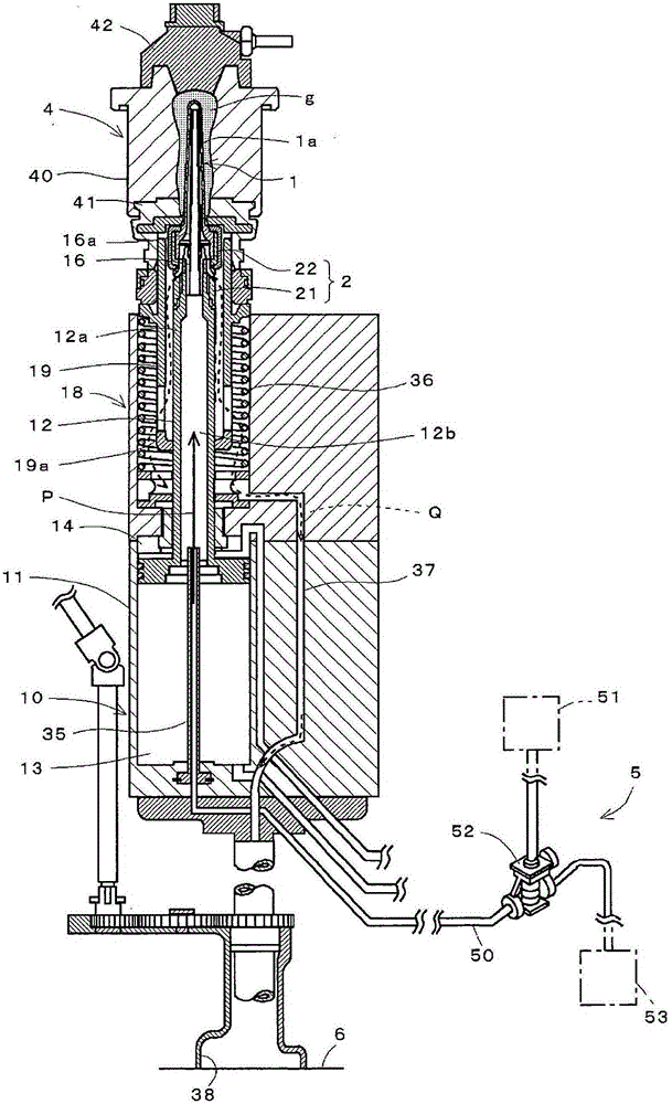 Parison forming device