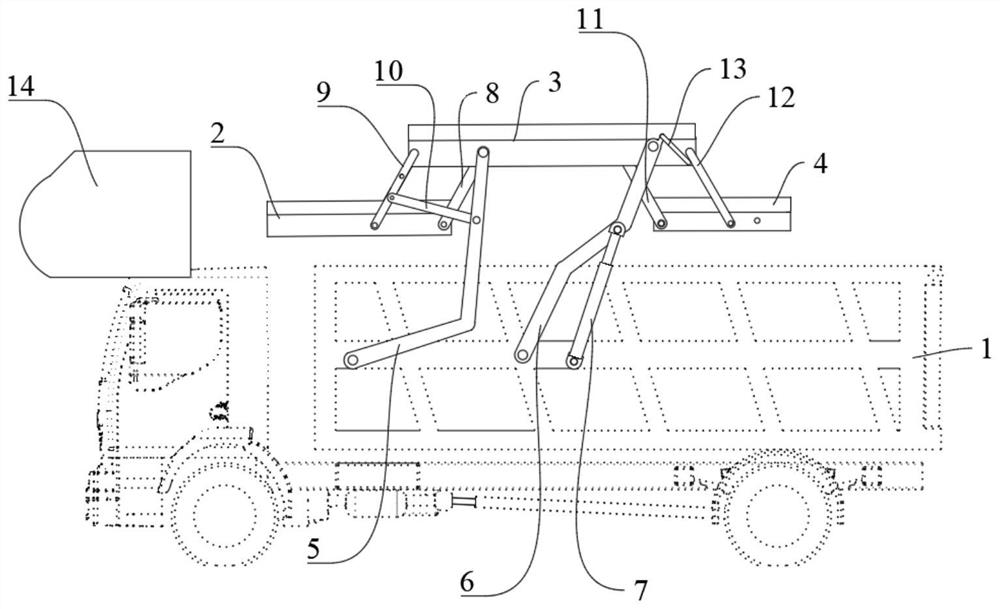 Automatic covering device for truck roof