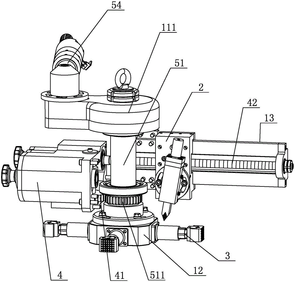 Novel flange end face boring bevelling machine