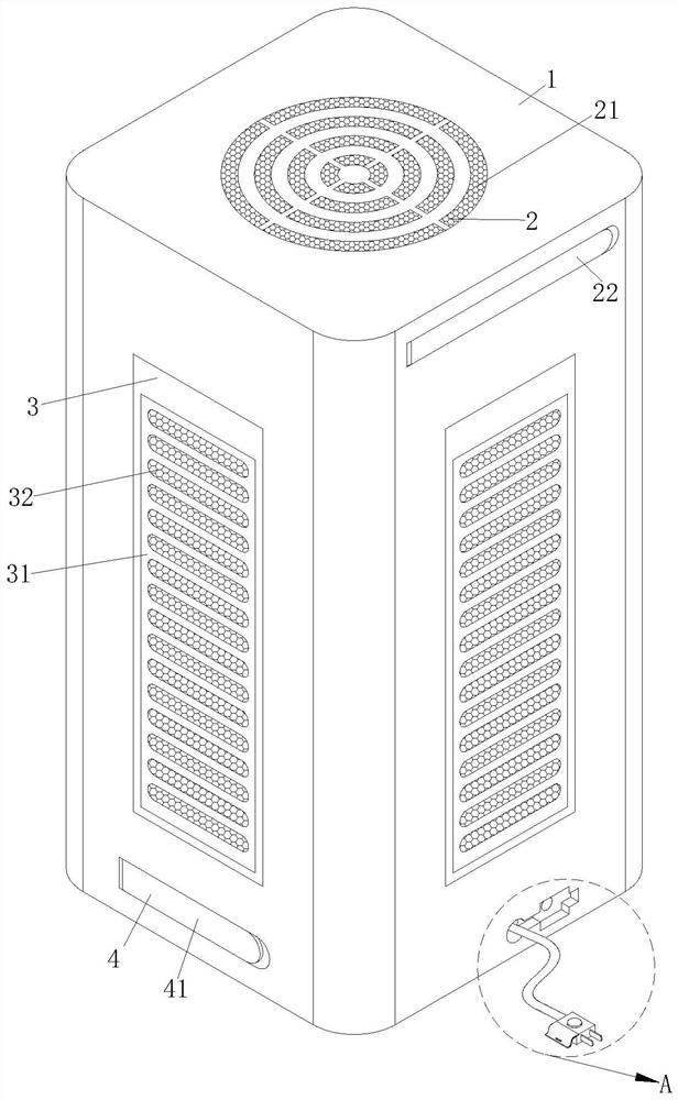 Purification device for removing formaldehyde in indoor air