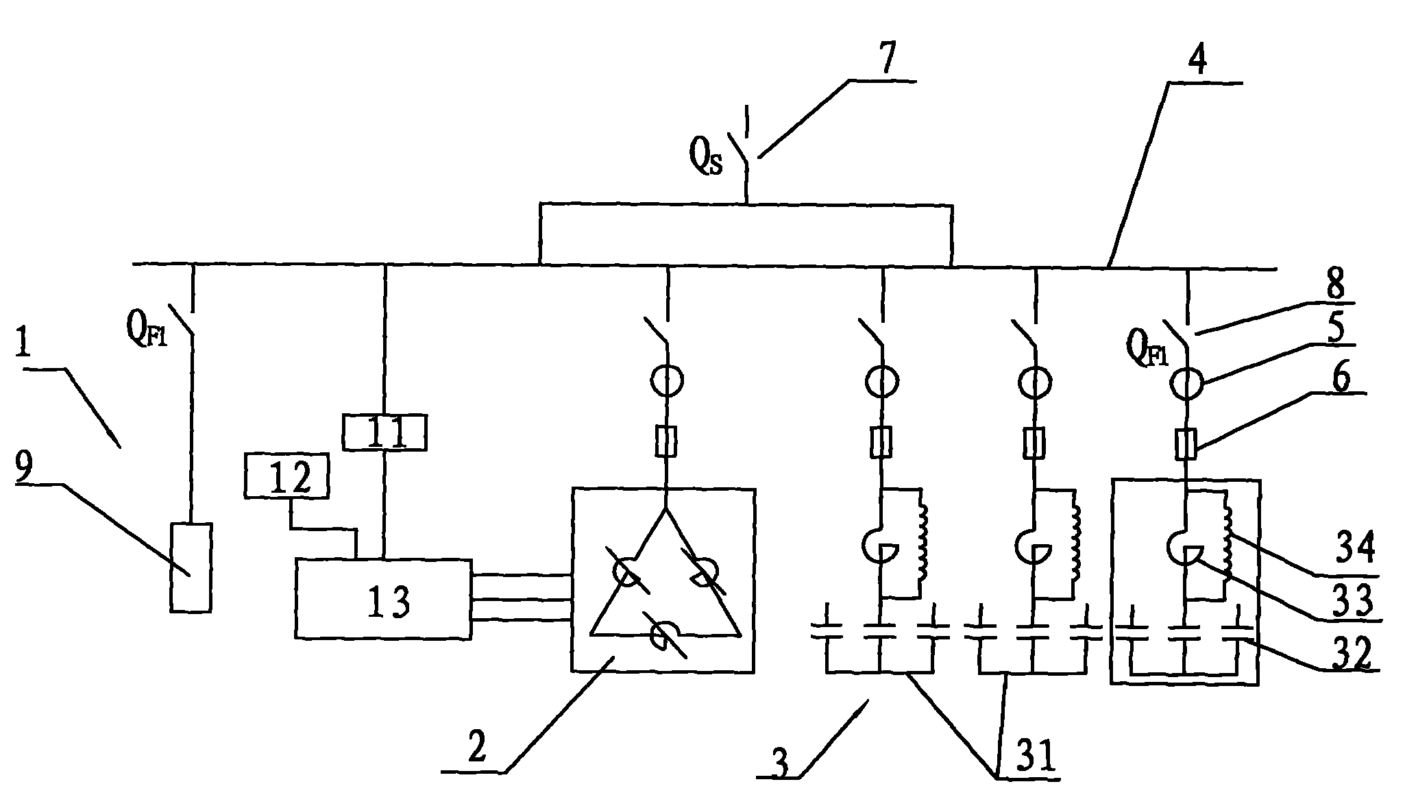Reactive compensation system of thyristor controlled magnetically controlled reactor